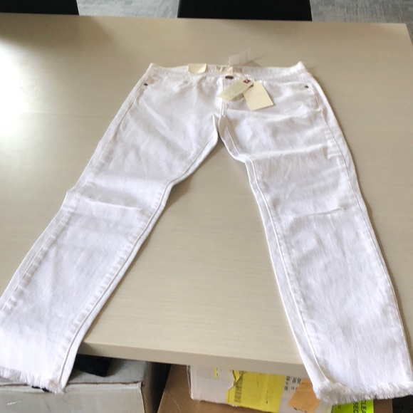 NWT Current Elliot the stiletto jeans white sz 27 - Picture 7 of 8